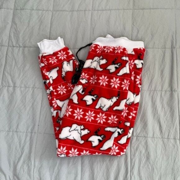 Men Cola Bear Fleece Pajama Pants Extra Large - Picture 1 of 10